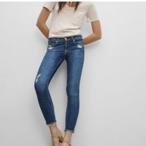 Rag & Bone Size 27 Women's Medium Wash Semi Ripped Skinny Jeans